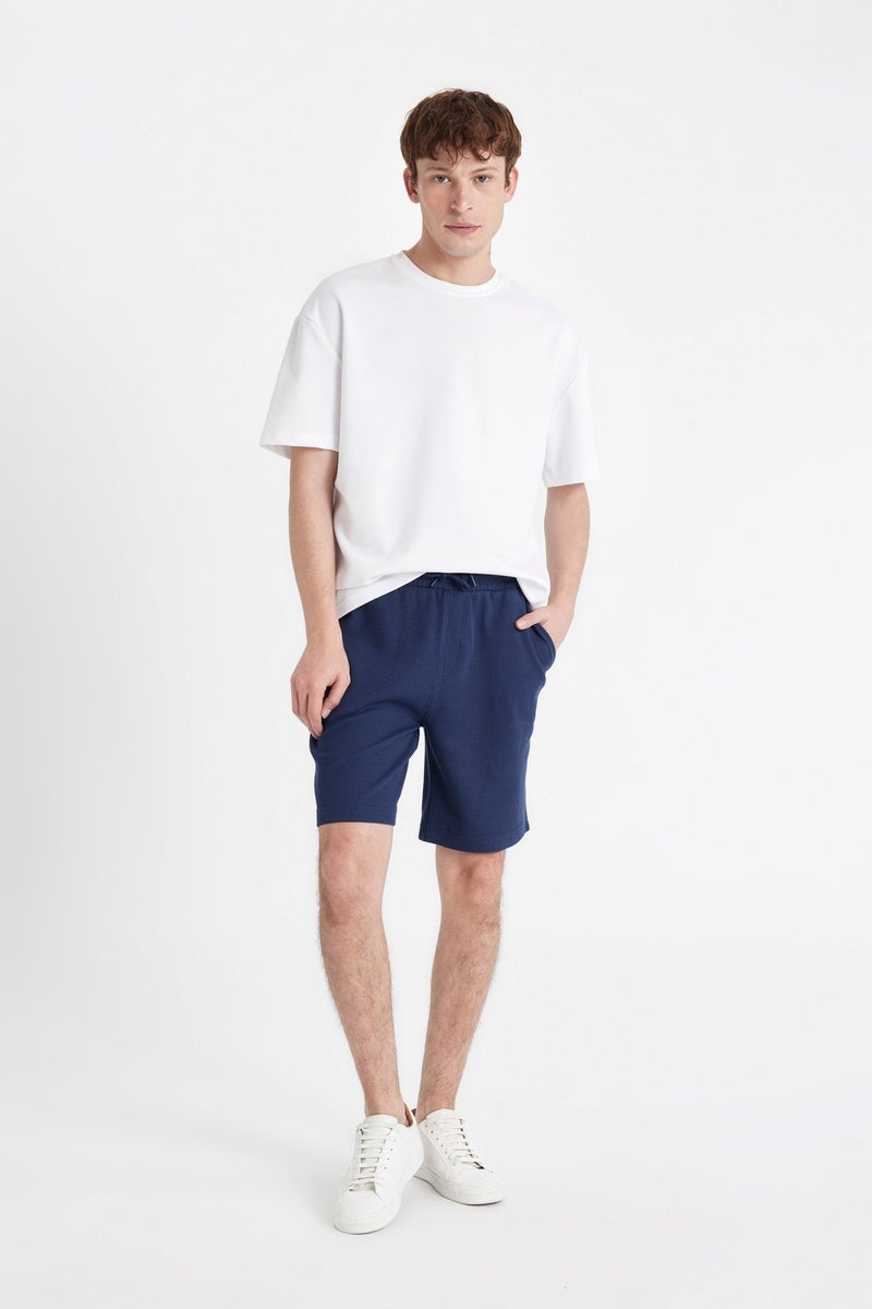 DeFacto Blue Man Slim Fit Shorts Casual - Image 3